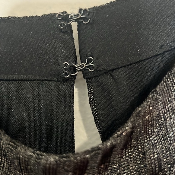 BCBGeneration Sleeveless maxi dress black with silver sparkles. - Picture 7 of 9